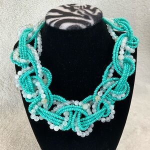 🌼4/$10🌼 NWT Turquoise Beaded Chunky Costume Necklace by Pure Expressions